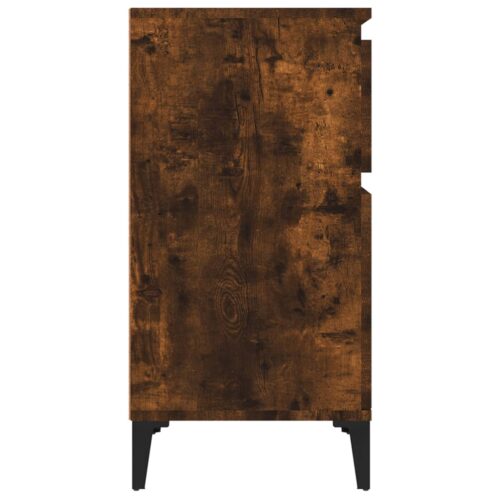 Bedside Cabinets 2pcs Smoked Oak 40x35x70cm - Image 7