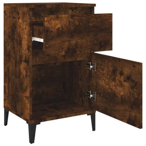 Bedside Cabinets 2pcs Smoked Oak 40x35x70cm - Image 8