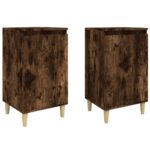 Bedside Cabinets 2pcs Smoked Oak 40x35x70cm Engineered Wood
