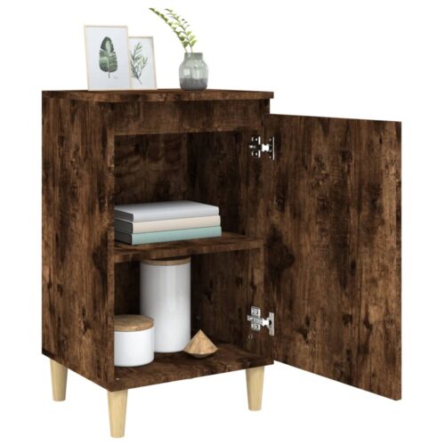 Bedside Cabinets 2pcs Smoked Oak 40x35x70cm Engineered Wood - Image 4