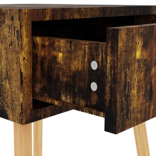 Bedside Cabinets 2pcs Smoked Oak 40x40x56cm Engineered Wood - Image 8