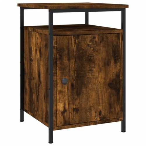 Bedside Cabinets 2pcs Smoked Oak 40x42x60cm Engineered Wood - Image 3