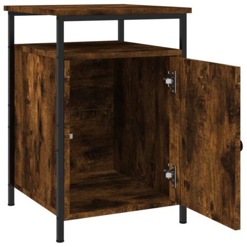 Bedside Cabinets 2pcs Smoked Oak 40x42x60cm Engineered Wood - Image 6