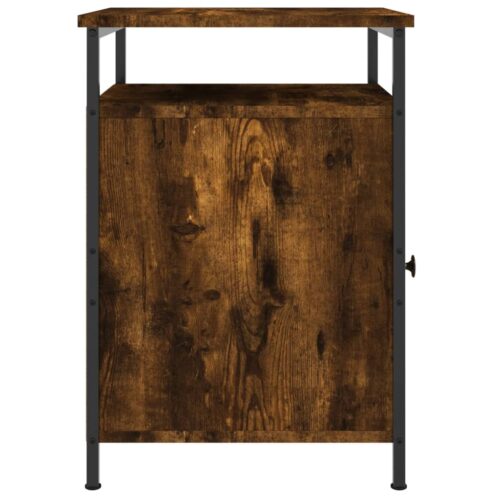 Bedside Cabinets 2pcs Smoked Oak 40x42x60cm Engineered Wood - Image 8
