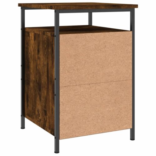 Bedside Cabinets 2pcs Smoked Oak 40x42x60cm Engineered Wood - Image 9