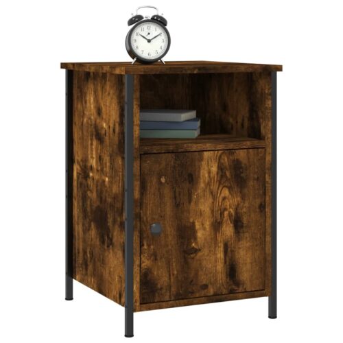 Bedside Cabinets 2pcs Smoked Oak 40x42x60cm Engineered Wood - Image 3
