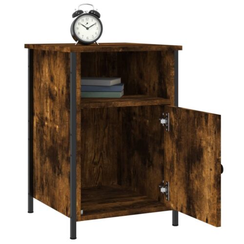 Bedside Cabinets 2pcs Smoked Oak 40x42x60cm Engineered Wood - Image 4