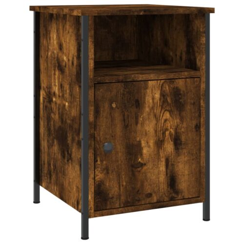 Bedside Cabinets 2pcs Smoked Oak 40x42x60cm Engineered Wood - Image 5