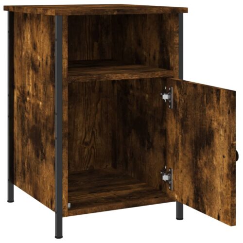 Bedside Cabinets 2pcs Smoked Oak 40x42x60cm Engineered Wood - Image 7