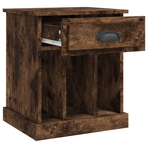 Bedside Cabinets 2pcs Smoked Oak 43x36x50cm - Image 7