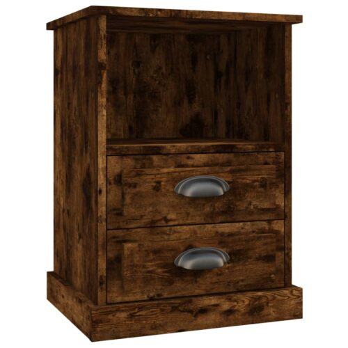 Bedside Cabinets 2pcs Smoked Oak 43x36x60cm - Image 6