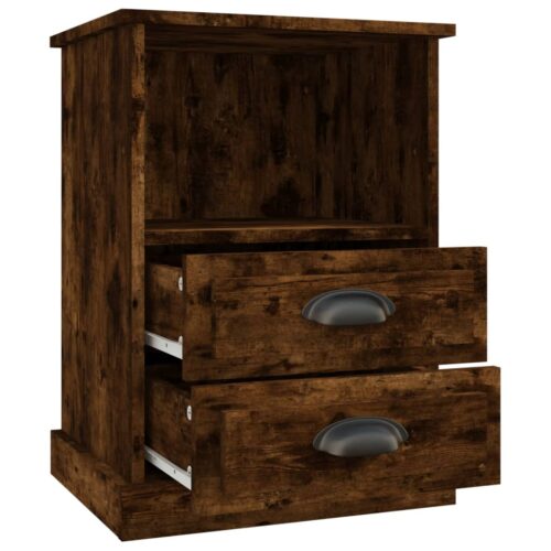 Bedside Cabinets 2pcs Smoked Oak 43x36x60cm - Image 8
