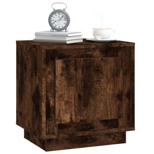 Bedside Cabinets 2pcs Smoked Oak 44x35x45cm Engineered Wood - Image 4