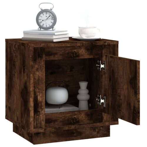 Bedside Cabinets 2pcs Smoked Oak 44x35x45cm Engineered Wood - Image 5