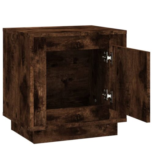 Bedside Cabinets 2pcs Smoked Oak 44x35x45cm Engineered Wood - Image 6