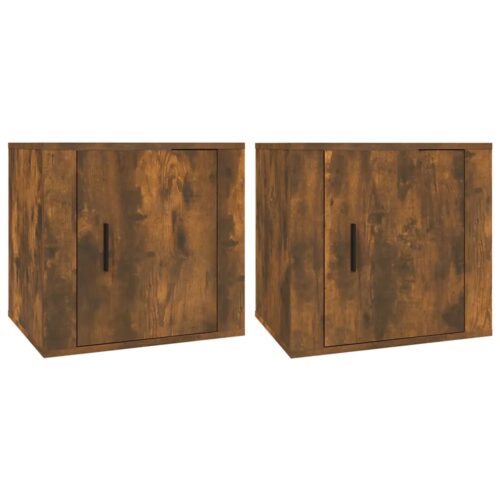 Bedside Cabinets 2pcs Smoked Oak 50x39x47cm