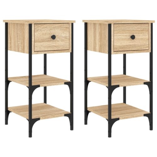 Bedside Cabinets 2pcs Sonoma Oak 34x36x70cm Engineered Wood