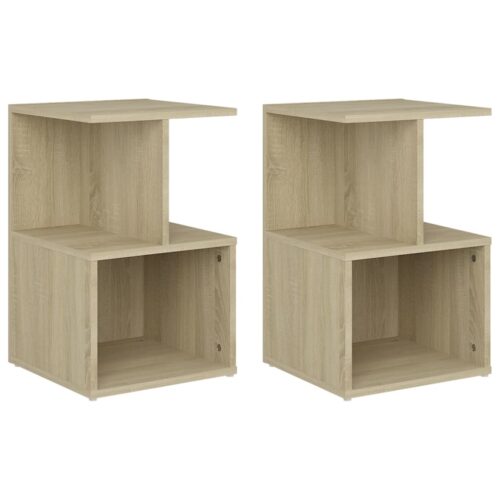 Bedside Cabinets 2pcs Sonoma Oak 35x35x55cm Engineered Wood