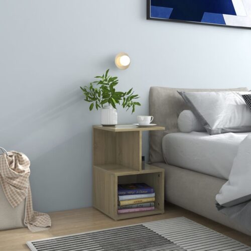 Bedside Cabinets 2pcs Sonoma Oak 35x35x55cm Engineered Wood - Image 2