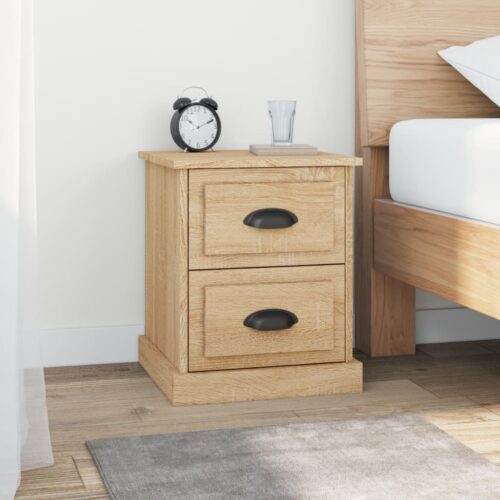 Bedside Cabinets 2pcs Sonoma Oak 39x39x47.5cm Engineered Wood - Image 2
