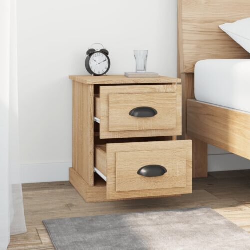 Bedside Cabinets 2pcs Sonoma Oak 39x39x47.5cm Engineered Wood - Image 4
