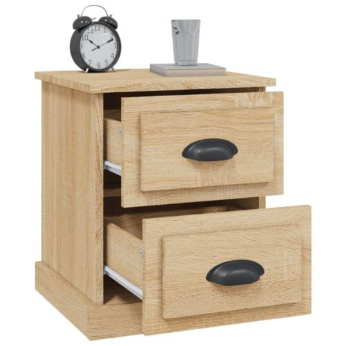 Bedside Cabinets 2pcs Sonoma Oak 39x39x47.5cm Engineered Wood - Image 6