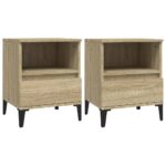 Bedside Cabinets 2pcs Sonoma Oak 40x35x50cm
