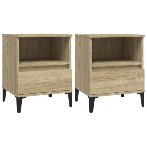 Bedside Cabinets 2pcs Sonoma Oak 40x35x50cm