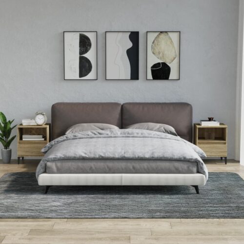 Bedside Cabinets 2pcs Sonoma Oak 40x35x50cm - Image 2
