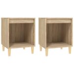 Bedside Cabinets 2pcs Sonoma Oak 40x35x50cm