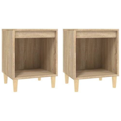Bedside Cabinets 2pcs Sonoma Oak 40x35x50cm