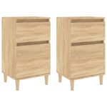Bedside Cabinets 2pcs Sonoma Oak 40x35x70cm