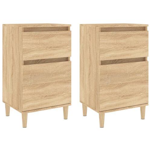 Bedside Cabinets 2pcs Sonoma Oak 40x35x70cm