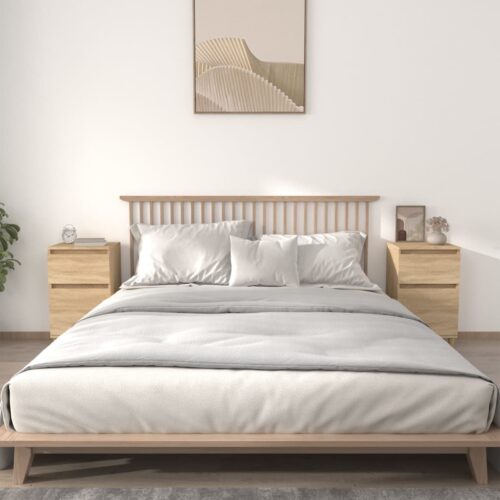 Bedside Cabinets 2pcs Sonoma Oak 40x35x70cm - Image 2