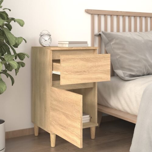 Bedside Cabinets 2pcs Sonoma Oak 40x35x70cm - Image 3