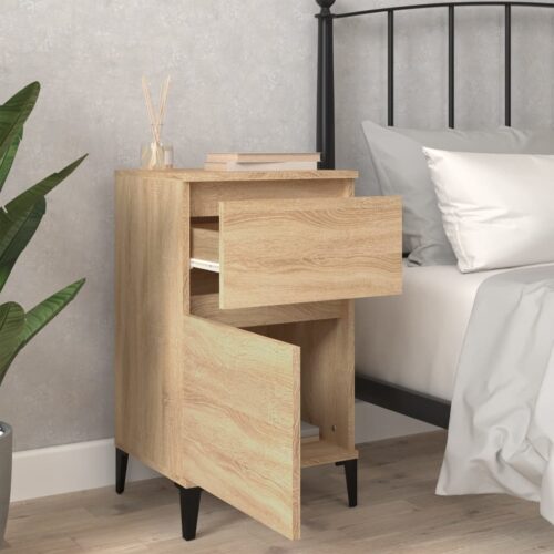 Bedside Cabinets 2pcs Sonoma Oak 40x35x70cm - Image 3