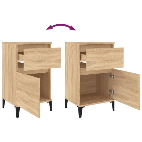 Bedside Cabinets 2pcs Sonoma Oak 40x35x70cm - Image 8