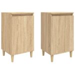 Bedside Cabinets 2pcs Sonoma Oak 40x35x70cm Engineered Wood
