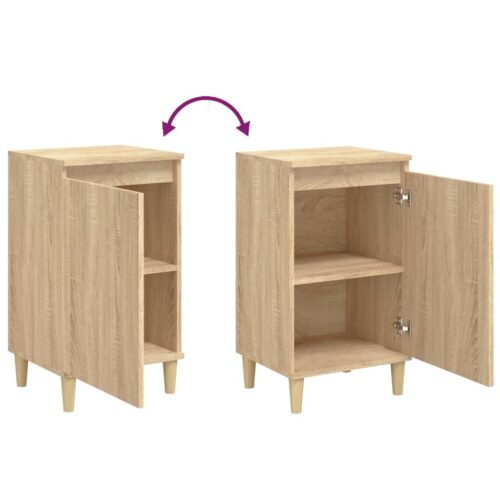 Bedside Cabinets 2pcs Sonoma Oak 40x35x70cm Engineered Wood - Image 7