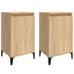 Bedside Cabinets 2pcs Sonoma Oak 40x35x70cm Engineered Wood
