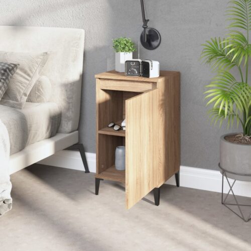 Bedside Cabinets 2pcs Sonoma Oak 40x35x70cm Engineered Wood - Image 3