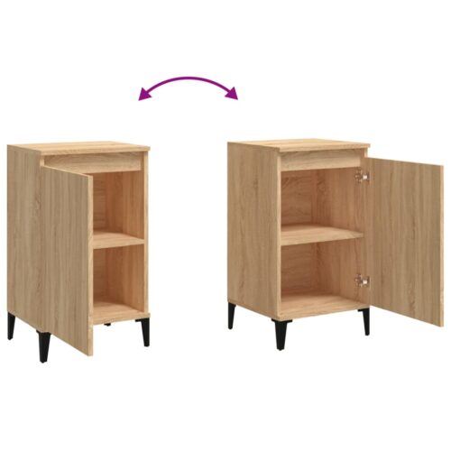 Bedside Cabinets 2pcs Sonoma Oak 40x35x70cm Engineered Wood - Image 9