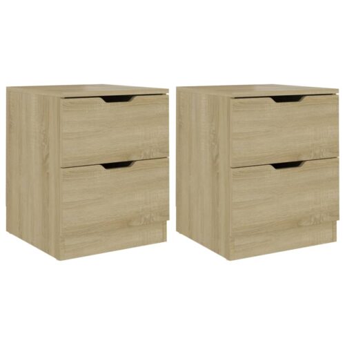 Bedside Cabinets 2pcs Sonoma Oak 40x40x50cm Engineered Wood