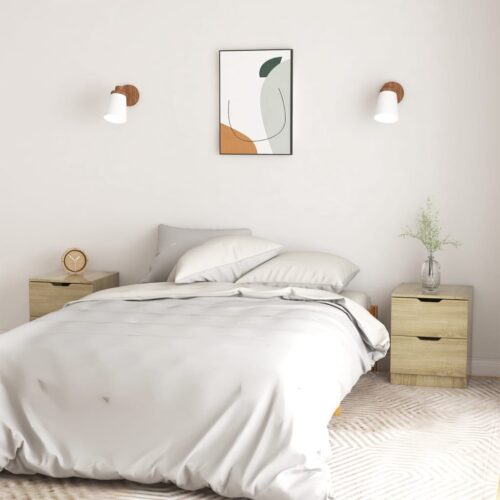 Bedside Cabinets 2pcs Sonoma Oak 40x40x50cm Engineered Wood - Image 2