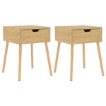 Bedside Cabinets 2pcs Sonoma Oak 40x40x56cm Engineered Wood
