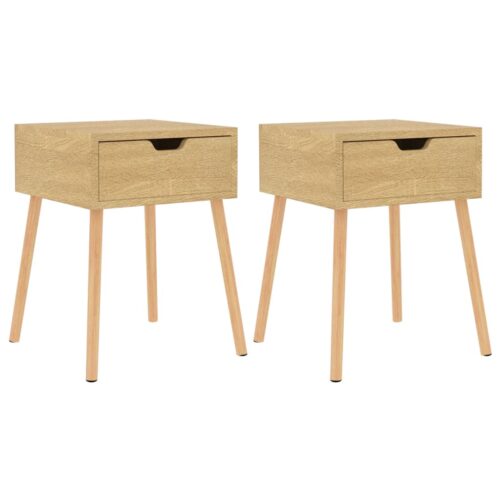 Bedside Cabinets 2pcs Sonoma Oak 40x40x56cm Engineered Wood