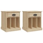 Bedside Cabinets 2pcs Sonoma Oak 43x36x50cm
