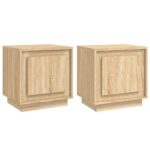 Bedside Cabinets 2pcs Sonoma Oak 44x35x45cm Engineered Wood