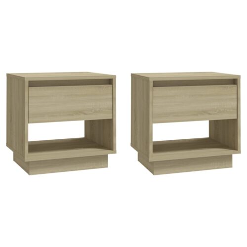 Bedside Cabinets 2pcs Sonoma Oak 45x34x44cm Engineered Wood