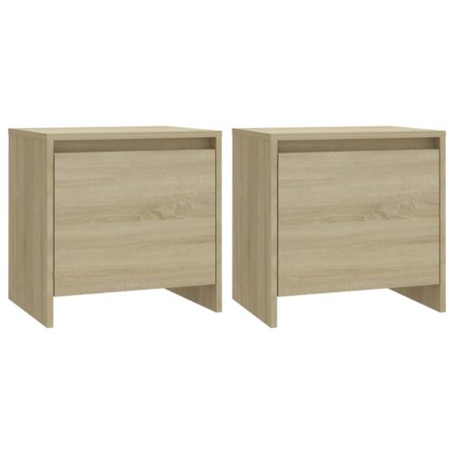 Bedside Cabinets 2pcs Sonoma Oak 45x34x44.5cm Engineered Wood